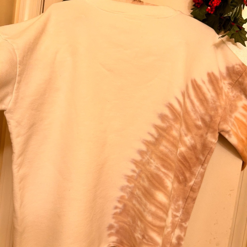 Madewell Tye-Dye Re-sourced Cotton Pleat Sleeve Earthy Sweatshirt, Size Small - Picture 12 of 15